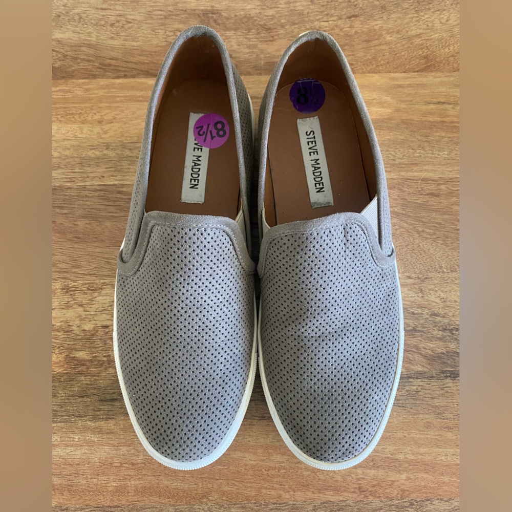 Steve Madden Slip On Dark Grey Sneakers Size 8.5